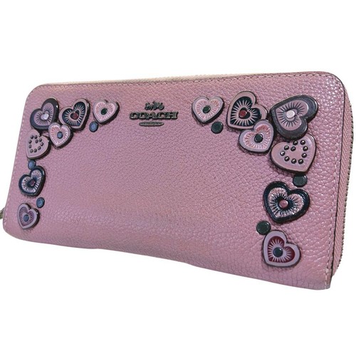 Coach heart motif round zip - heart,