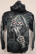 Tie Dye Hoodie Zip Up skull