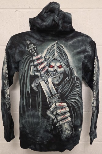 Tie dye hoodie zip skull - tie,