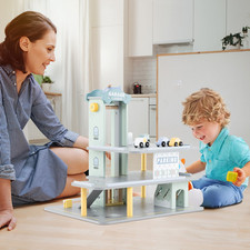 3-Layer Wooden Toy Garage