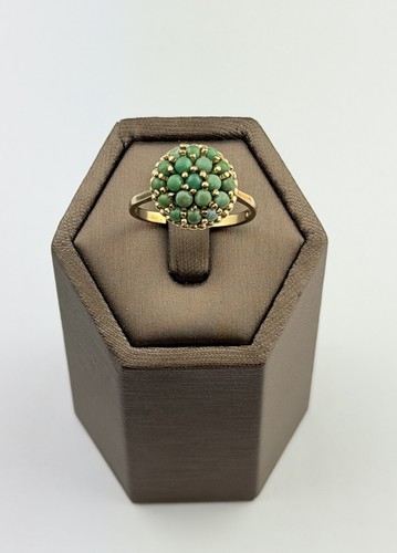 Turquoise 9ct gold ring - 9ct,