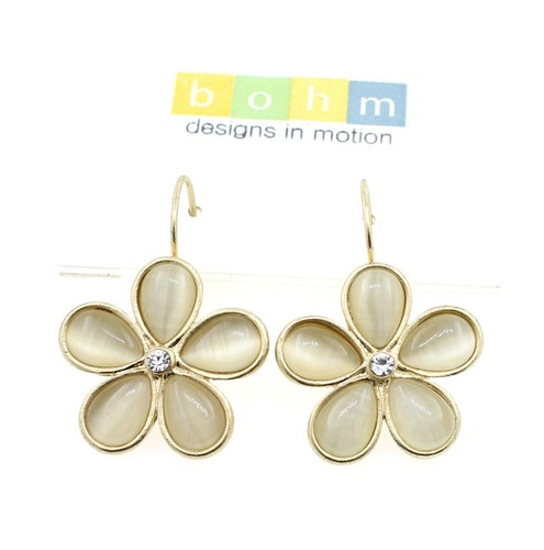 Vintage bohm flower earrings - vintage,