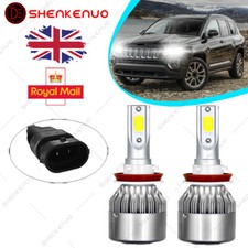For Jeep Compass - 2X H9 / H11 LED Headlight Bulbs 6000K White Conversion Kit C6