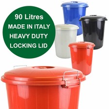 Lock Bin Rubbish Bin Made With Recycle Plastic Dustbin Lid 25-90 Litre