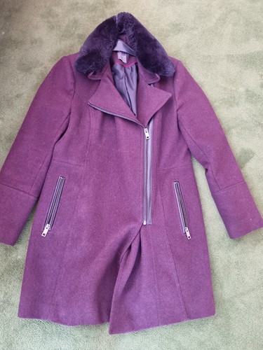 Ladies coat burgundy - burgundy, size