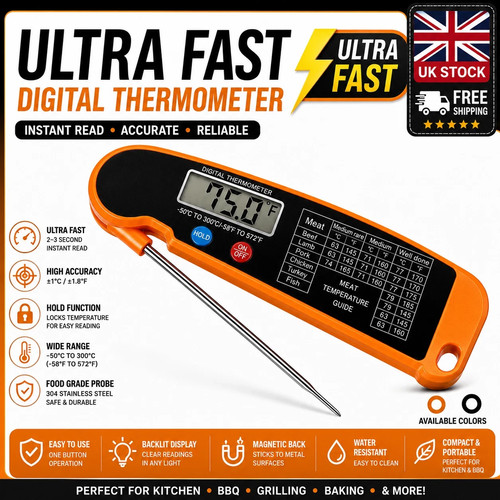 Digital food thermometer - digital, bbq