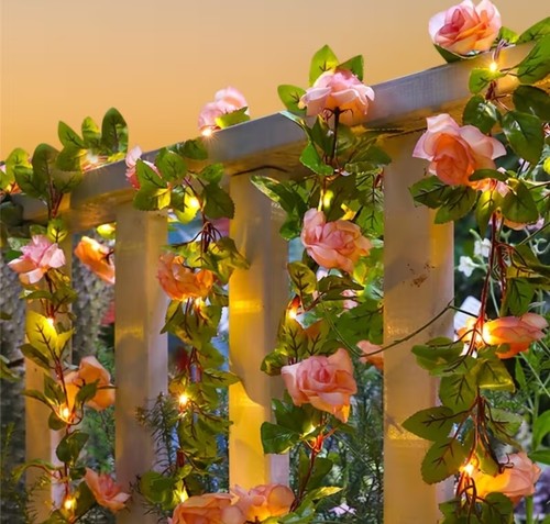 Solar rose string lights - 7m,
