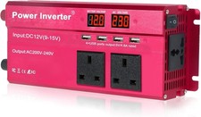 LVYUAN Power Inverter 850W/2000W DC 12V to 240V AC Car Converter with 4 USB 3 AC