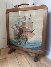 Antique Wooden Framed Tapestry