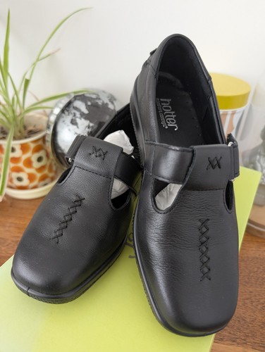 Hotter black leather - black,