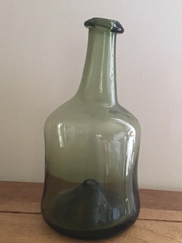 Hand blown olive green - hand,