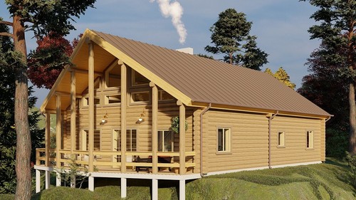 Log cabin home shell kit - log,