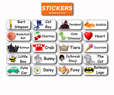 45x Custom Name Stickers