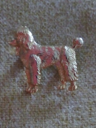 Vintage goldtone poodle brooch - vintage,
