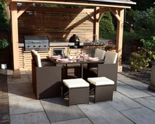 8 CUBE RATTAN GARDEN FURNITURE