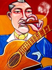 DJANGO REINHARDT CIGAR PRINT