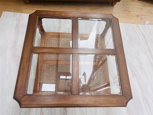 Antique large square - square, coffee
