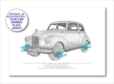Austin A40 Dorset hand-drawn