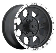 M.T. WHEEL 020089 Mickey Thompson Classic Baja Lock Matte Black Wheel with Machi