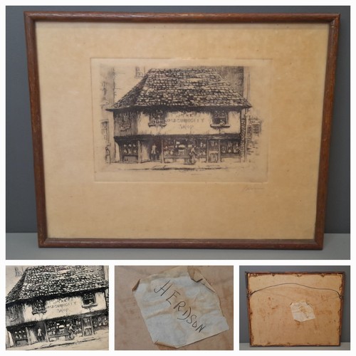 Original antique etching - original,