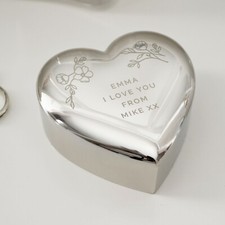 Personalized Floral Heart