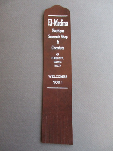 Faux leather bookmark malta - faux,