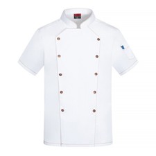 Chef Uniform Moisture-wicking Tops Restaurant Cooking Shirt Mens Womens