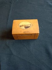 Mauchline Ware Wooden Casket West Cliff Ramsgate Secret Money Savings Bank Box