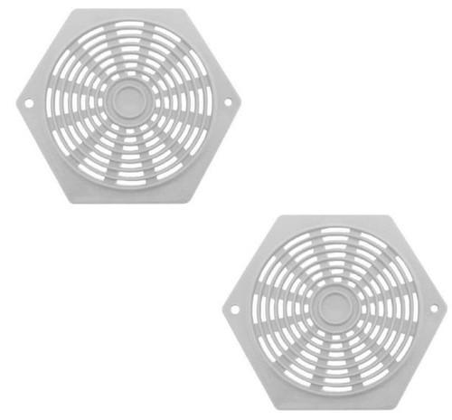 80mm flat white hexagon - 80mm,