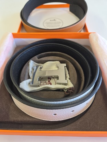 Hermes reversible belt - hermes, white