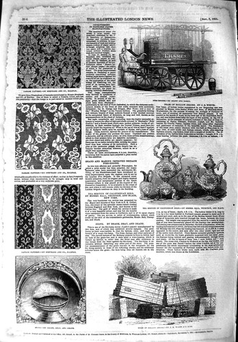 Original old antique print - old,