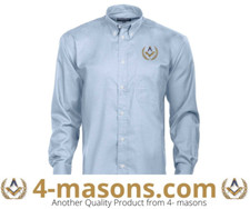 Masonic Freemasons light blue long sleeve shirt with Square & Compass £9.50