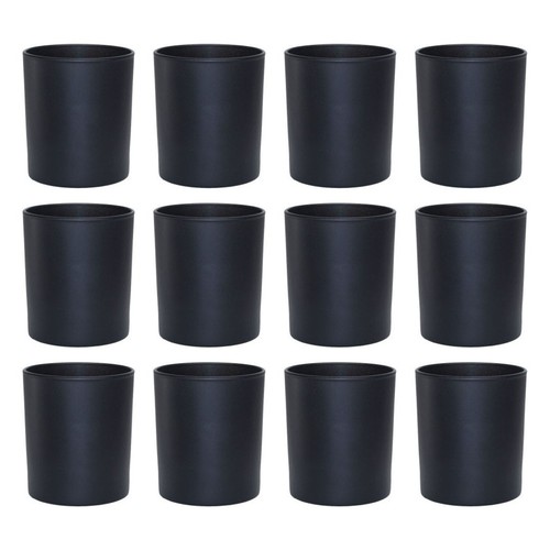 Candle glass matt black - candle,