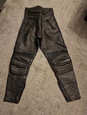 Belstaff Women's Leather Motorcycle Trousers Size UK 10