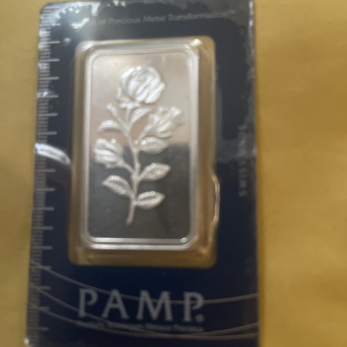 One ounce silver pamp - silver, rose