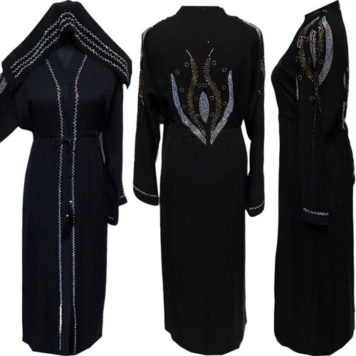 Women open front abaya - front,