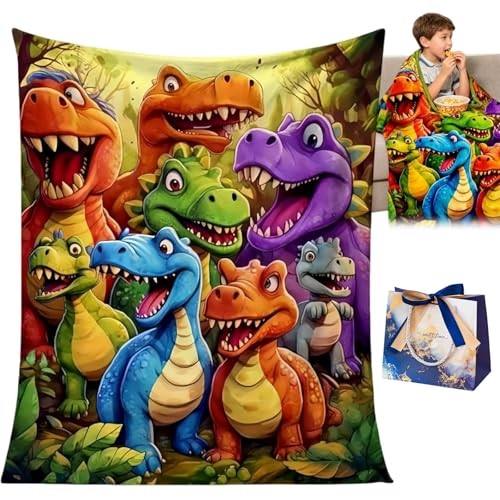 Dinosaur blanket for boys - 3d,