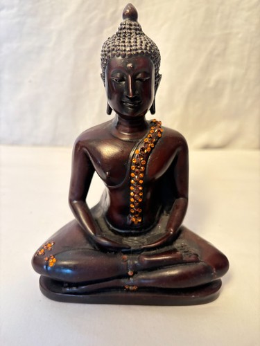 Red resin thai buddha sitting - thai,