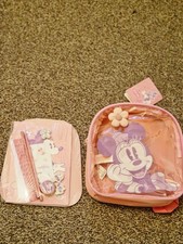 Minnie Mouse Backpack With Stationary Set Junior Toddlers School Bag 9 Inch BNWT