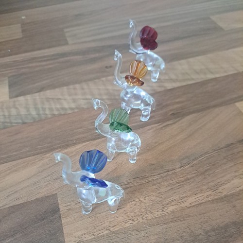 Murano art glass elephants - ,