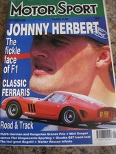 MOTOR SPORT SEP 1996 JOHNNY HERBERT CLASSIC FERRARIS MINI COOPER GINETTA G27