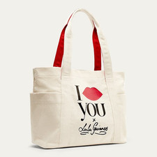 YOU X Lulu Guinness Designer Limited Edition Cotton Canvas The 'It' Bag Tote