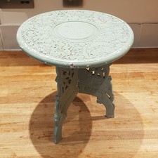 Ornate Wooden Plant Stand Side