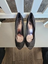 Black Lace Court Shoes size 8