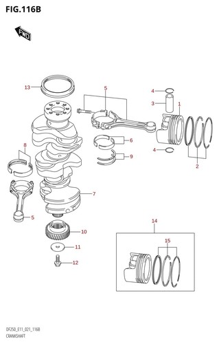 Suzuki genuine piston - suzuki, (os