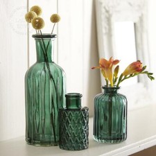 Set of 3 Assorted Glass Vases
