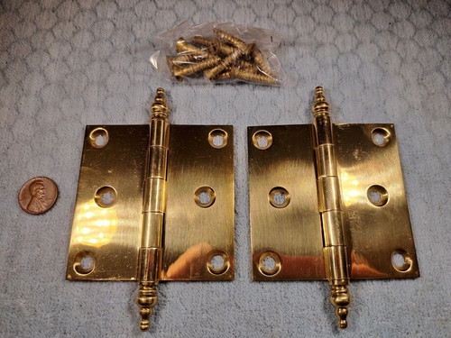 Brass hinges finial tip - 3, x