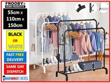 Heavy Duty Double Rail Clothes