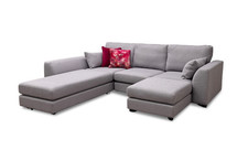 DFS 'Calix' Chaise Sofa Corner Bed Grey Boucle Left Facing Swivel RRP £1800 NEW