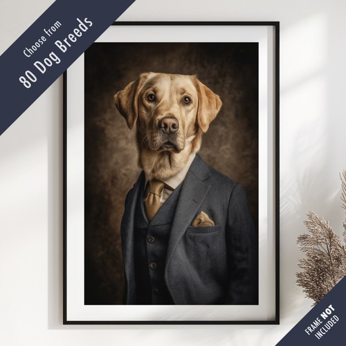 Smartly dressed dog portrait - smartly,